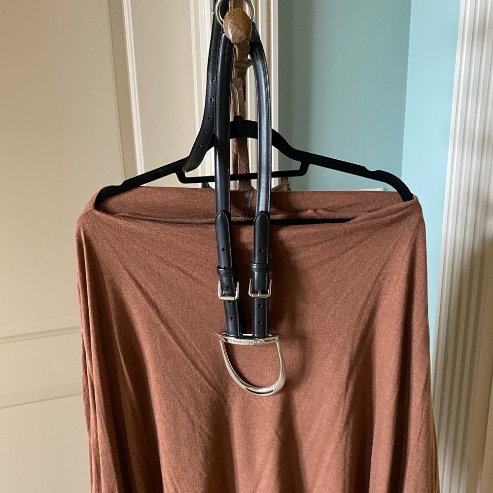 Black belt with silver buckle